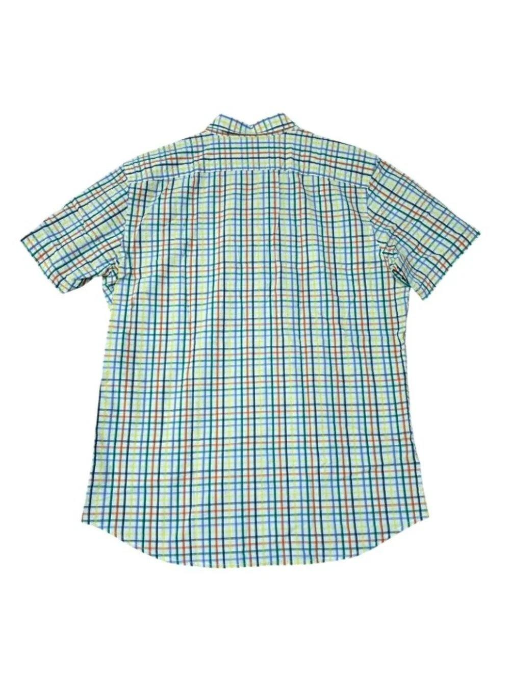 Banana Republic Textured Men's L Plaid Button-Down Shirt Standard Fit C0922